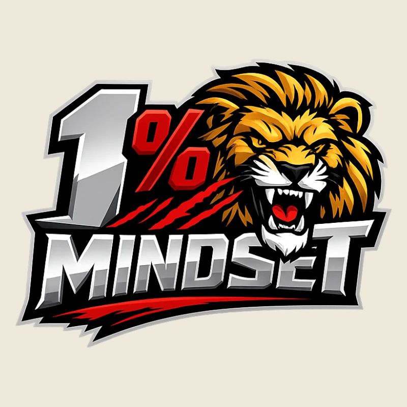 1% Mindset Lion Logo