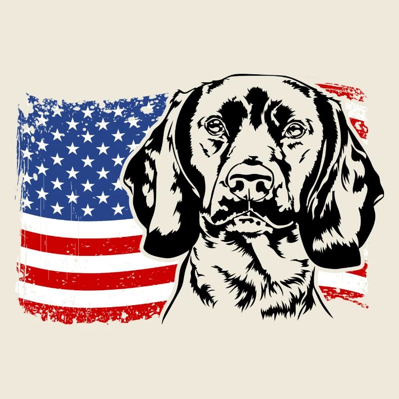 Bavarian Mountain Hound US Flag Wilsigns