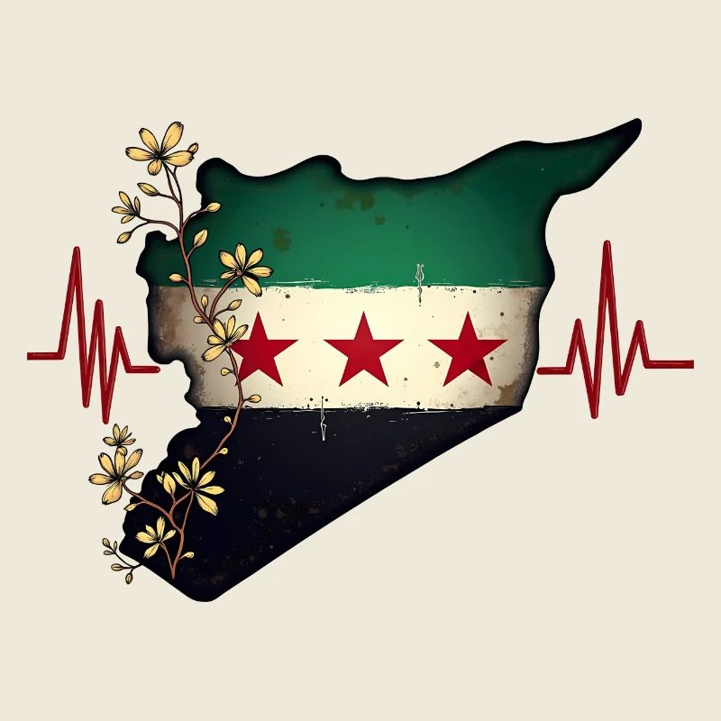 Drapeau de la Syrie libre - Drapeau de la Syrie - Centre de table