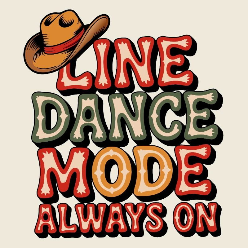 Immer im Line Dance Modus buntes LInedance Design