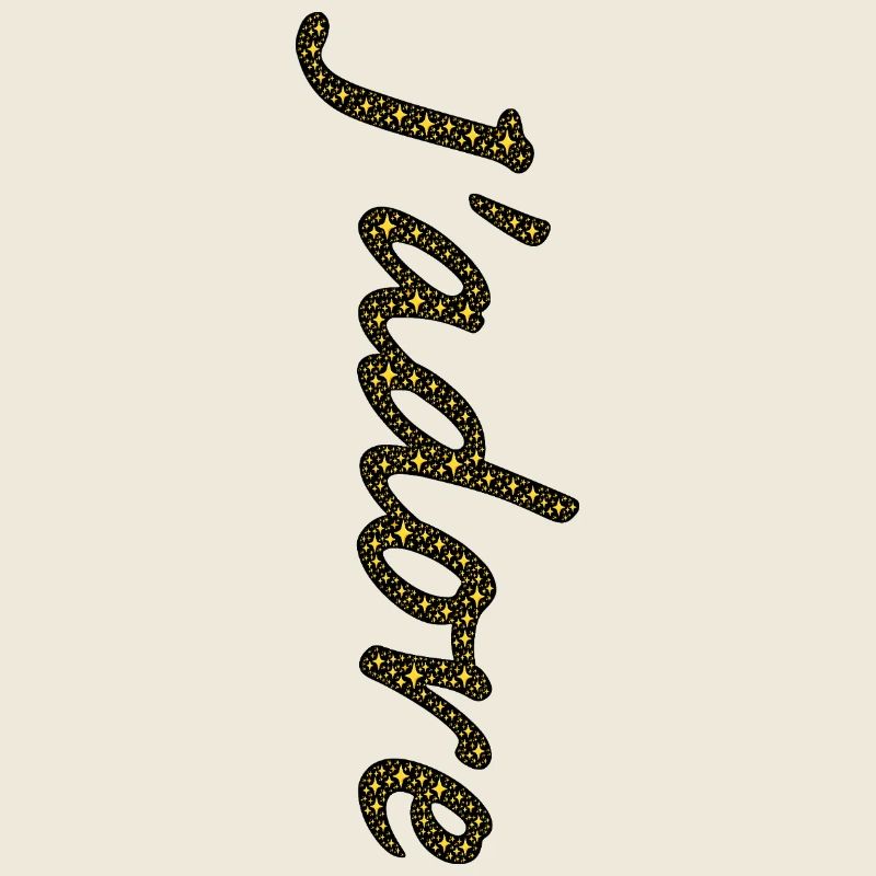 Cursive Golden Star Trail