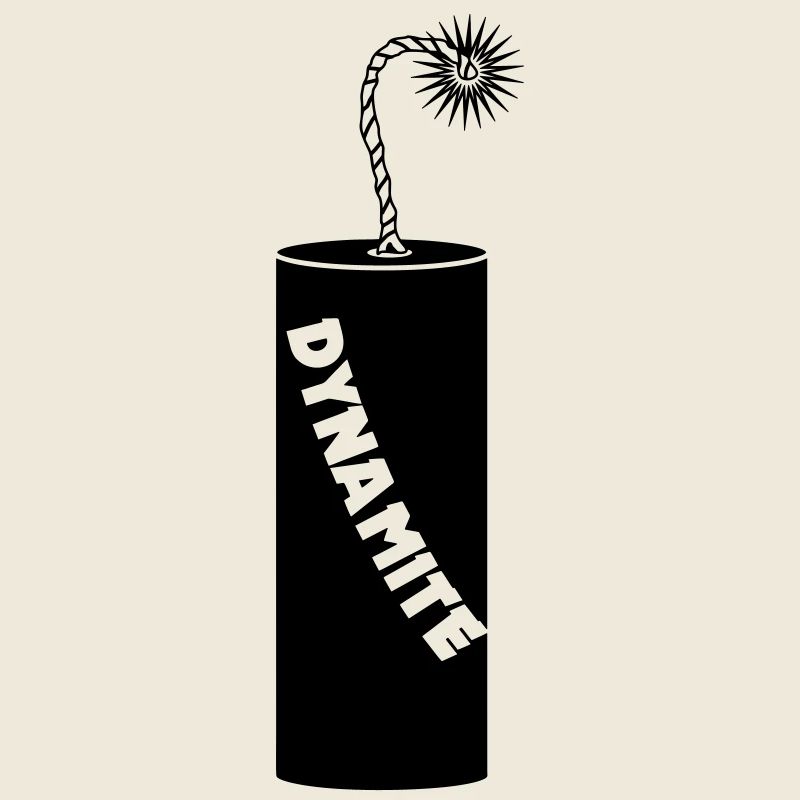 Brennende Dynamitstange