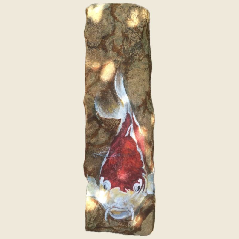 Koi Fish on Rustic Marble