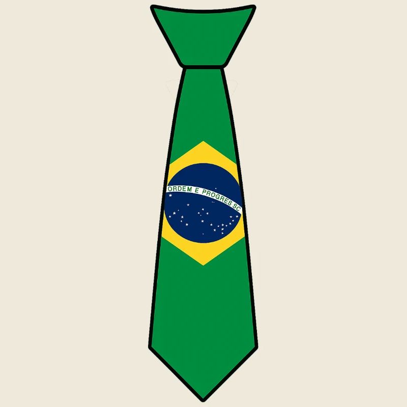 Brasilien-Krawatte – Flaggendesign