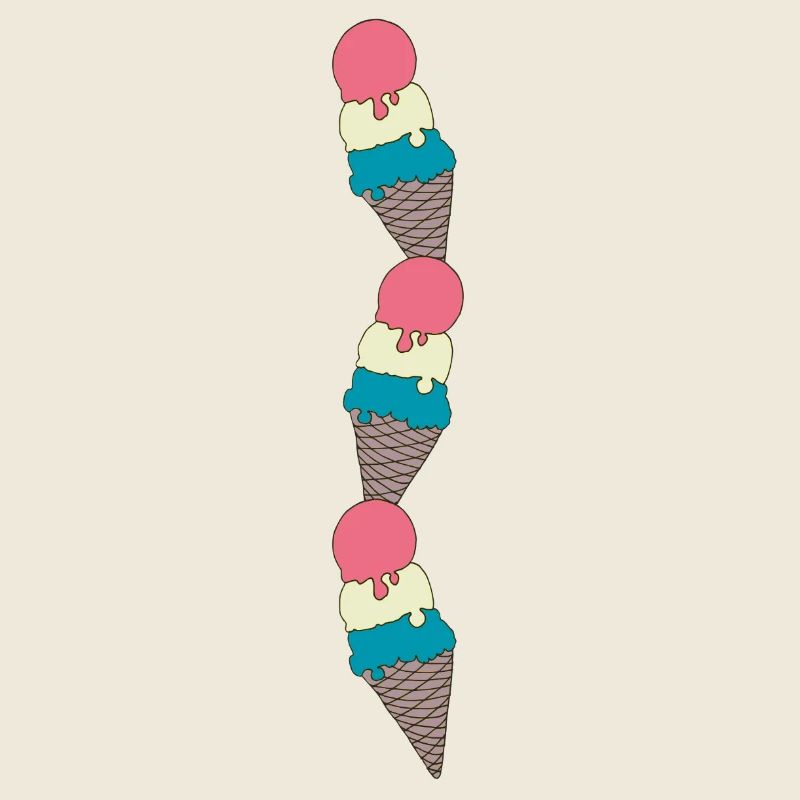 Eiscreme Muster in Pastellfarben