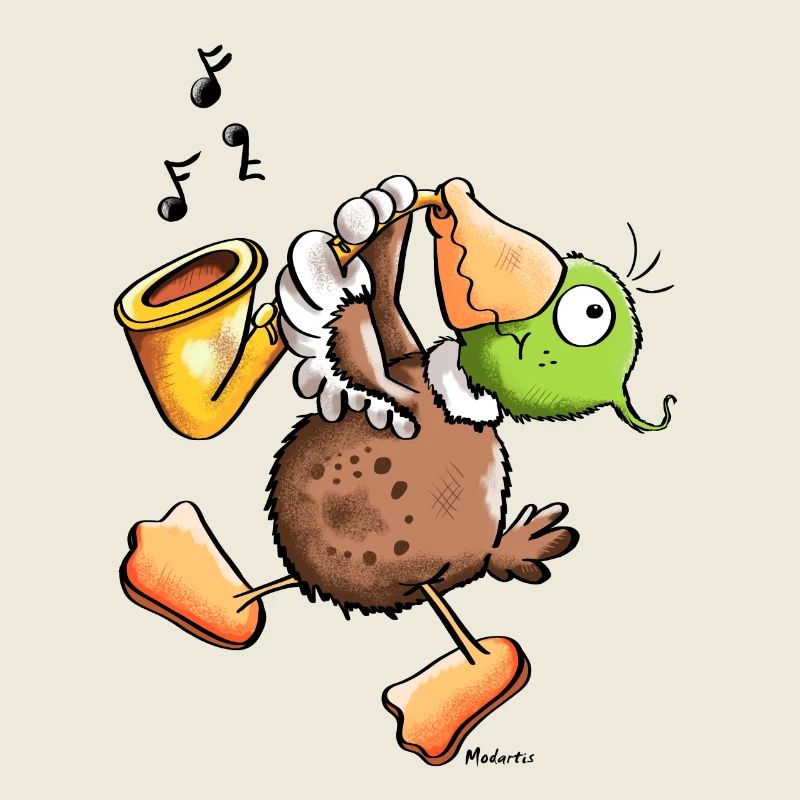 Funny Duck With Saxophone