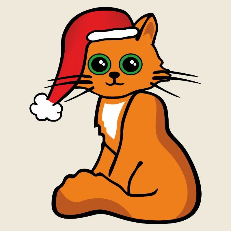 Süße Weihnachts - Katze