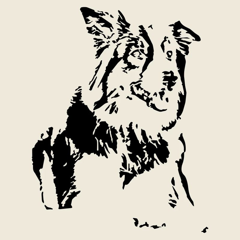 Conception de border collie de chien