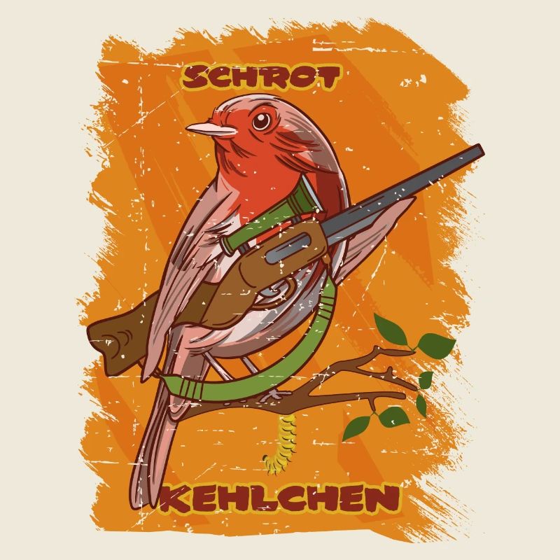 Lustiger Rotkehlchen Vogel