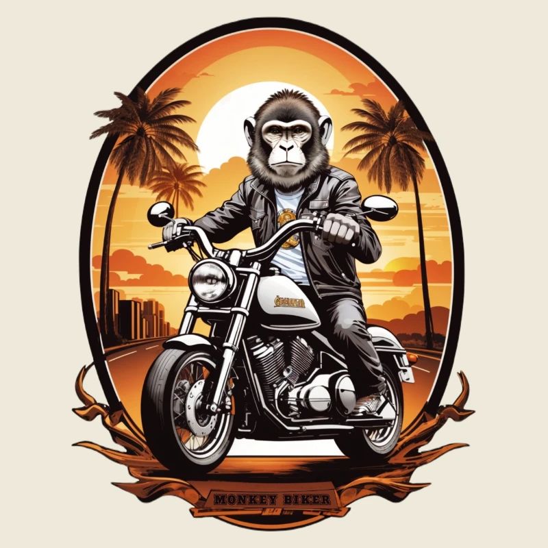 Monkey on motorcycle