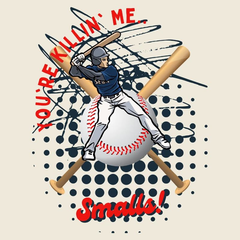 Baseball Batter with Playful Text