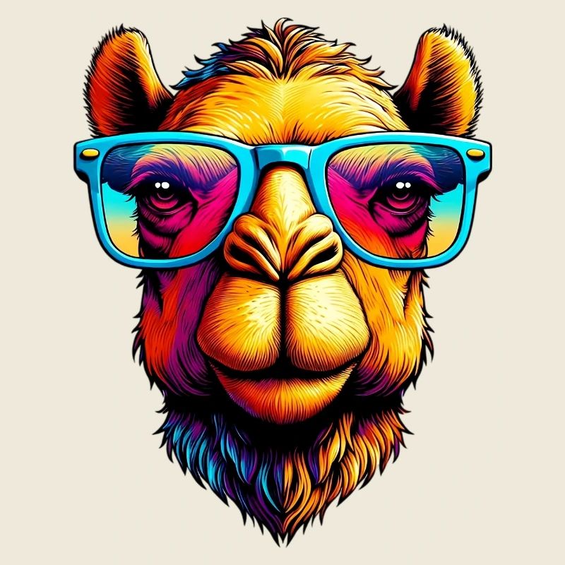Camel with sunglasses