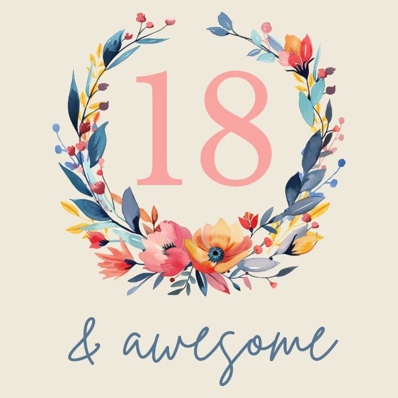 18 & awesome! customizable