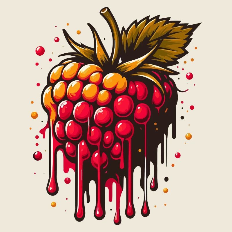 Two-tone dripping raspberry