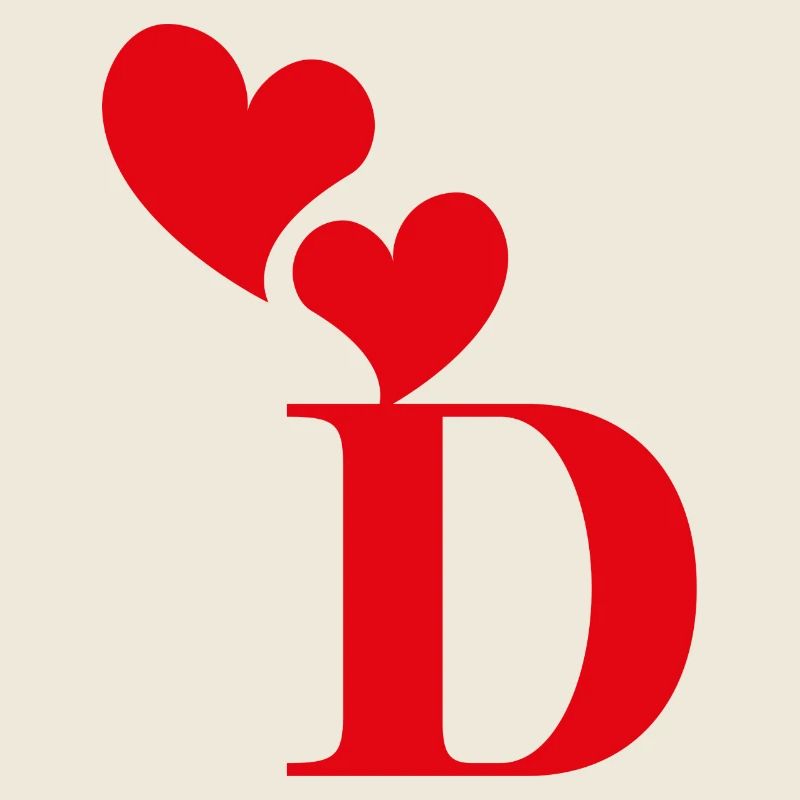 Roter Herz-Buchstabe