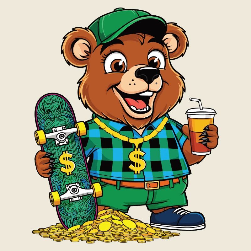 Cool Skater Bear