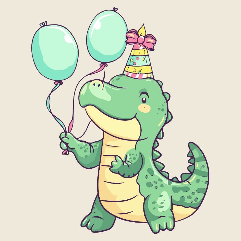 Bébé d’anniversaire d’alligator