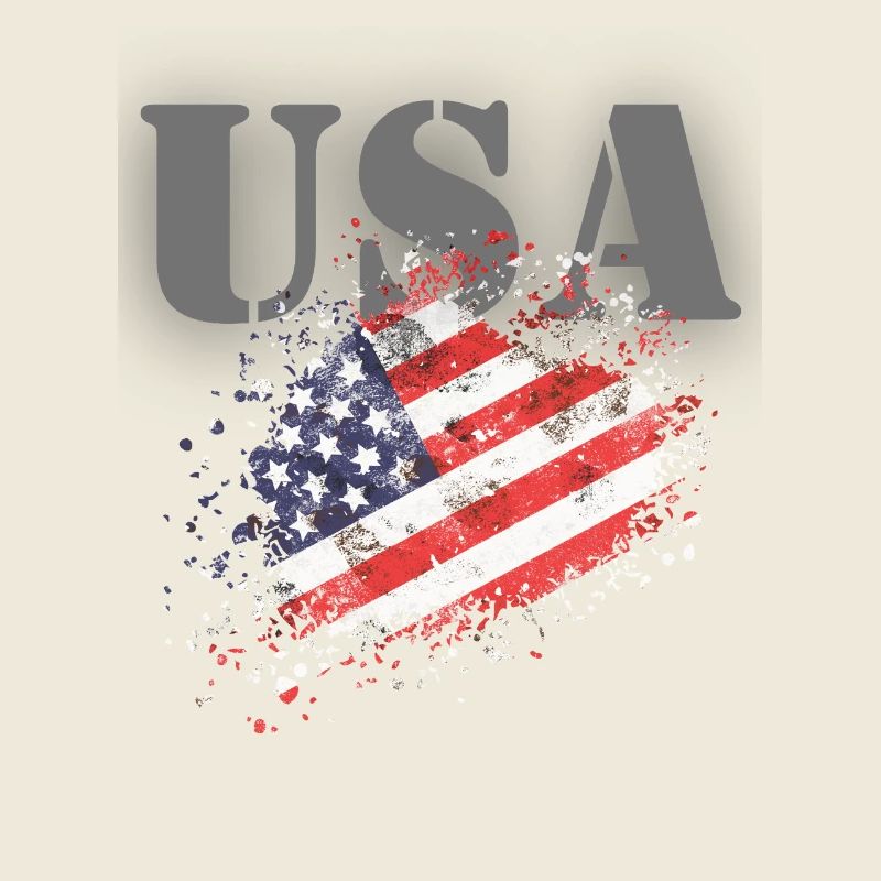 États-Unis avec drapeau