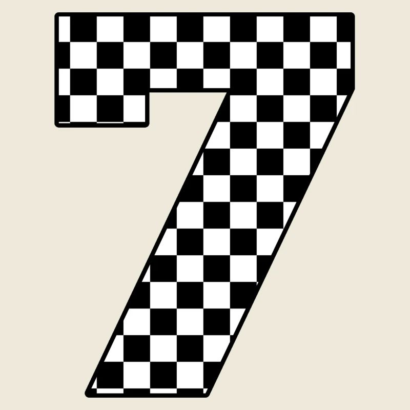 Nummer 7 kariert