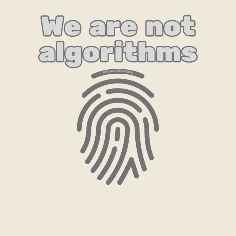 Humans Instead of Algorithms – Statement T-Shirt