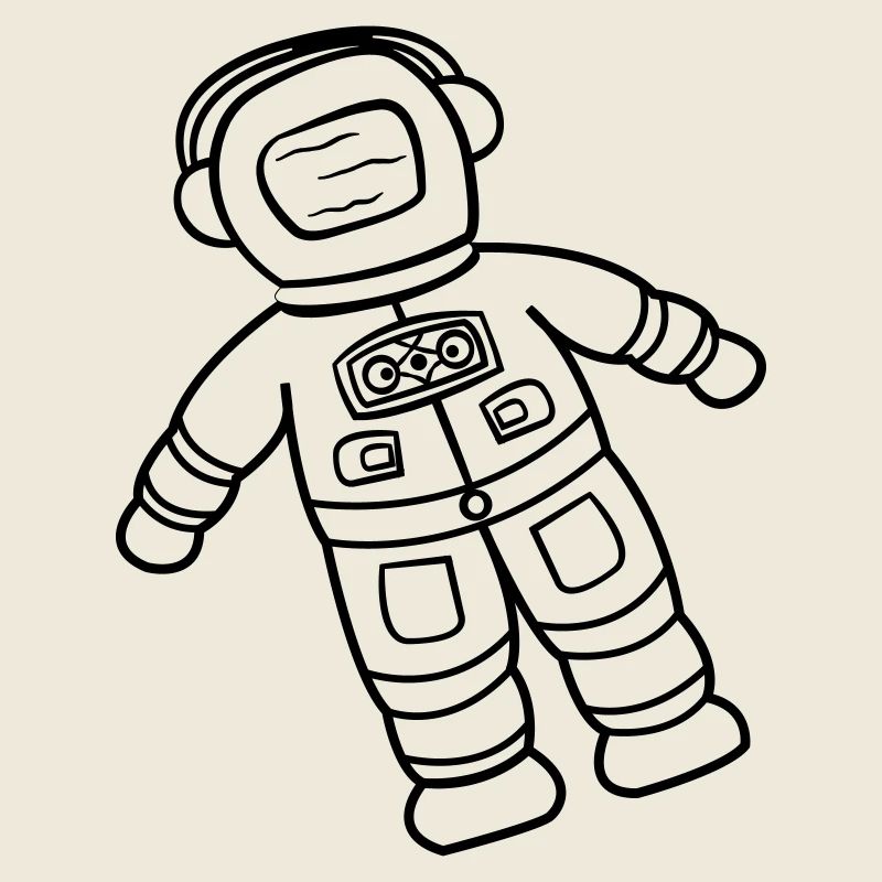 astronaute astronaute spaceman doodle explorateur de l’espace dessiné