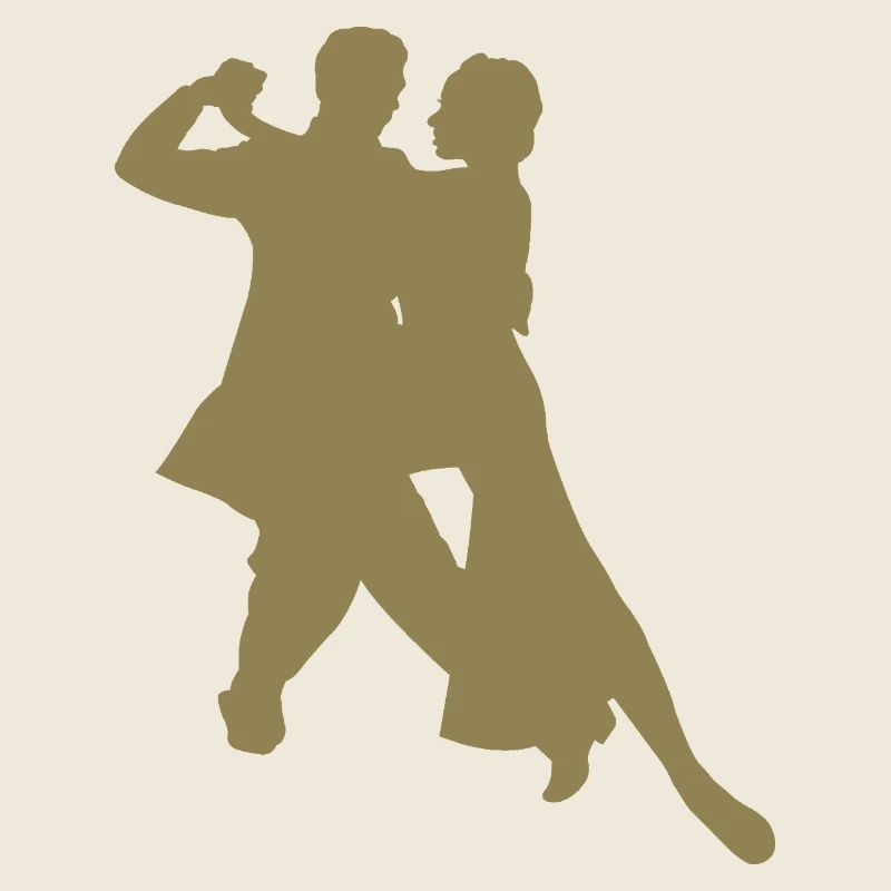 Elegant Dance Couple Silhouette Classical Dance South