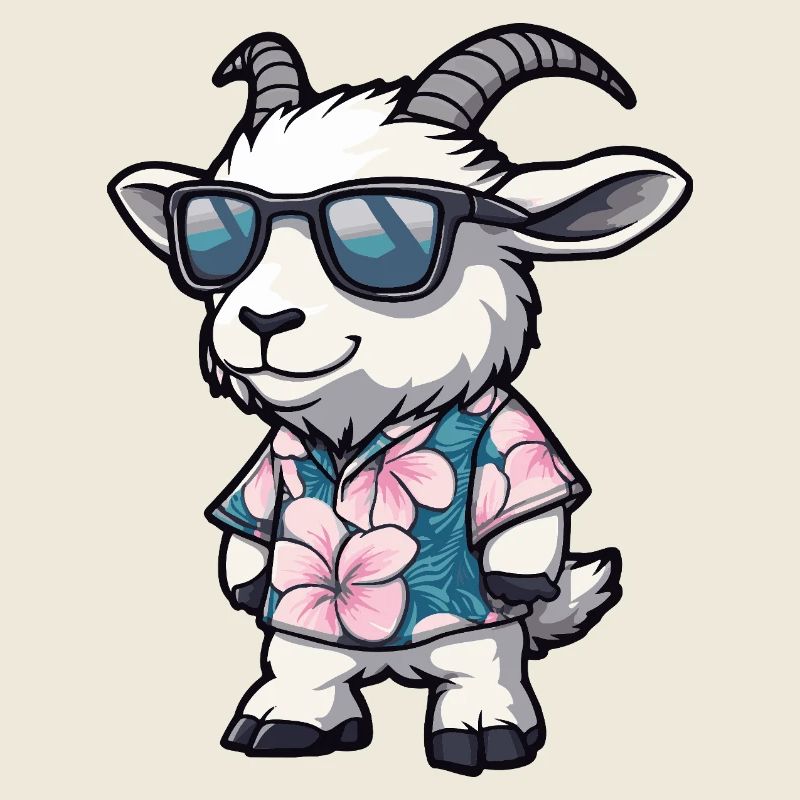 Bergziege Comic Urlaub