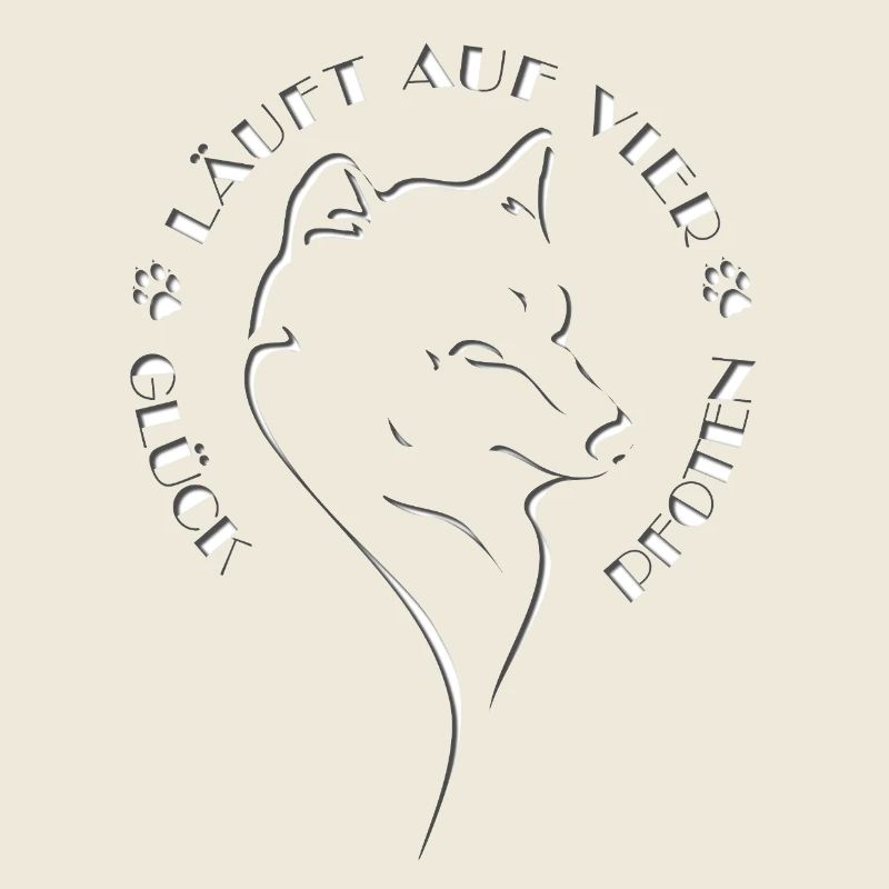 Silhouette de chien élégante avec message