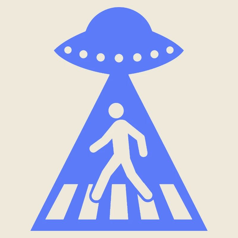 Funny UFO Stick Figure Alien Encounter