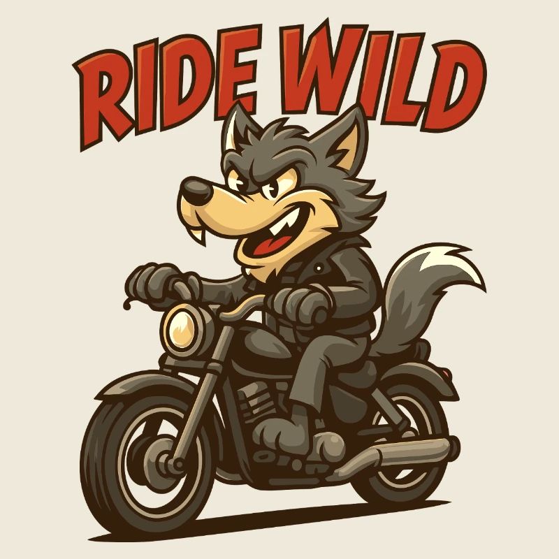 Aventure Loup à moto