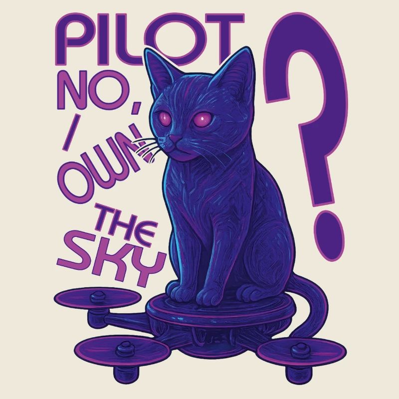 Futuristic Cat Drone Pilot – Sci-Fi Cats S