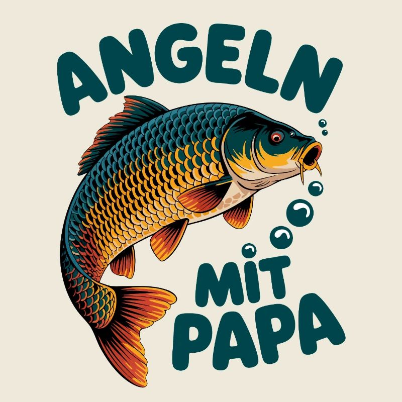 Fishing with dad fish motif