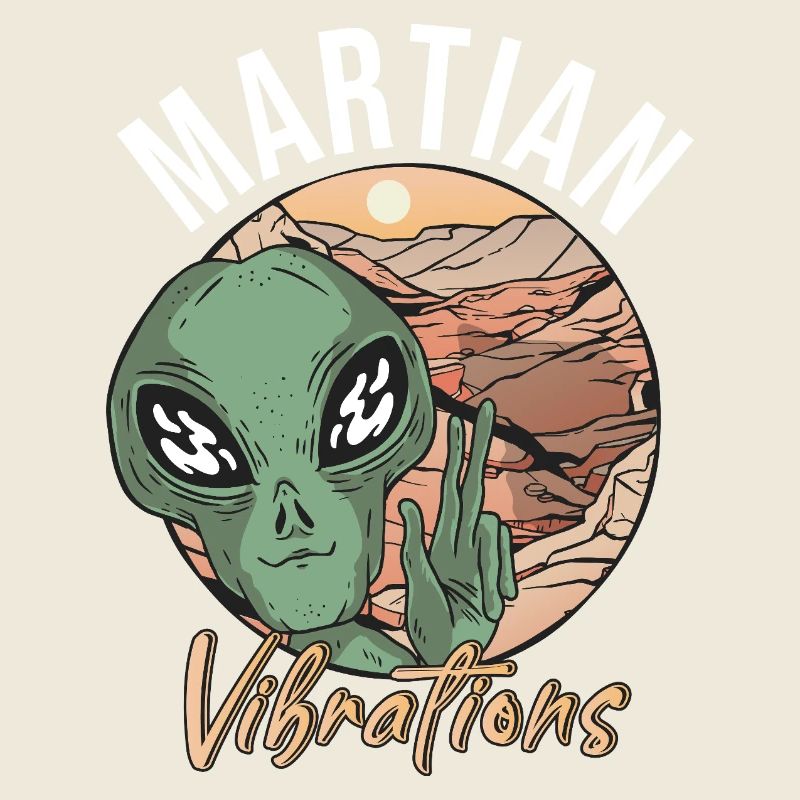 Mars planète espace fusée vintage