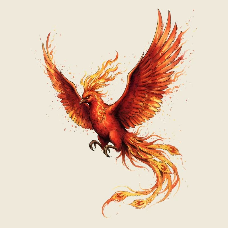 Firebird Phoenix with Fire Wings