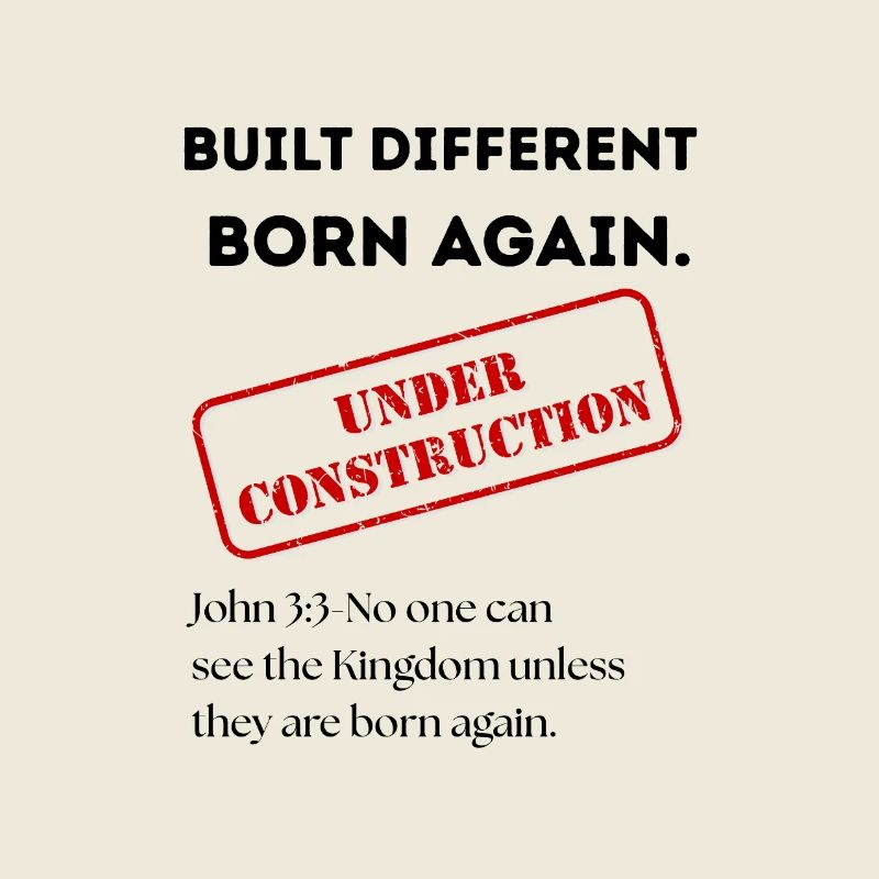 Under Construction Stamp Art. Christian Apparel.