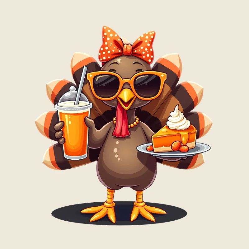 Thanksgiving Turkey with Sunglasses