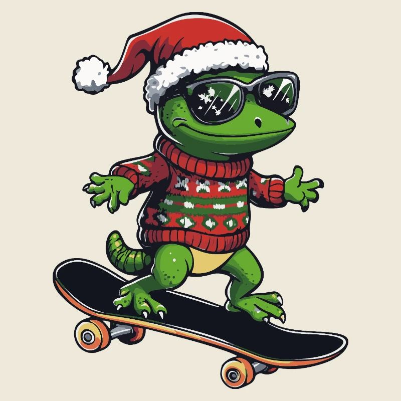 Echse Weihnachten Lustig