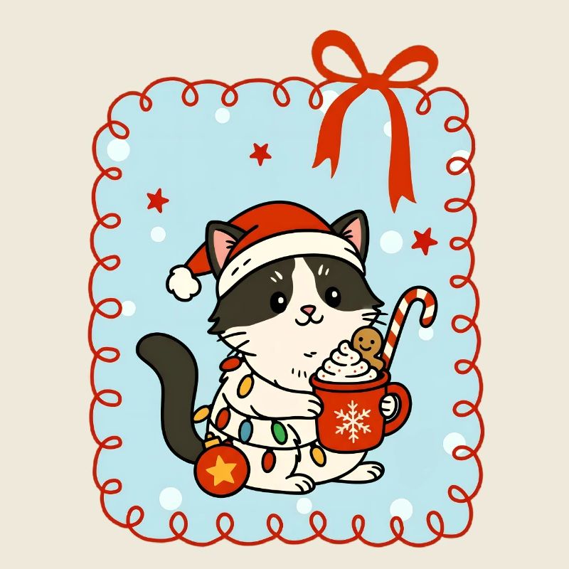 Chat à Noël