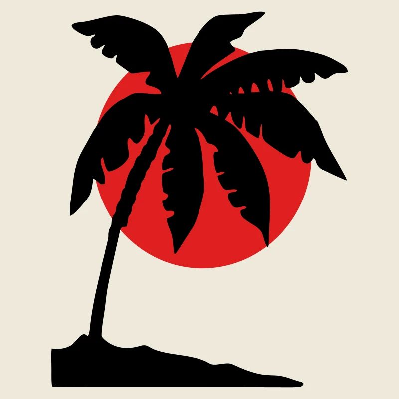 Palm Tree Sunset – Tropical Silhouette