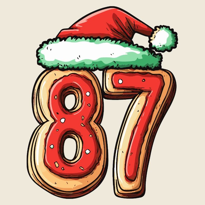 87 Number Cookie Christmas