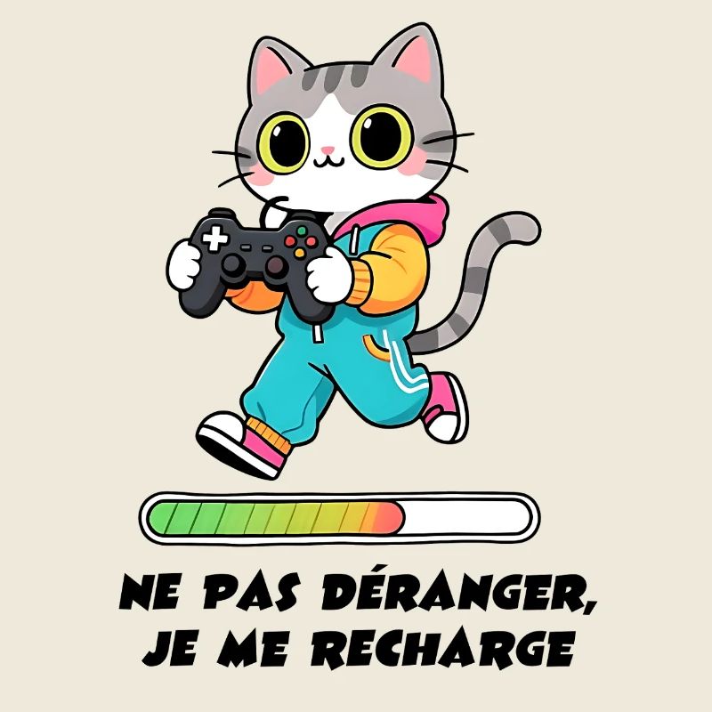 Chat gamer, ne pas déranger je me recharge