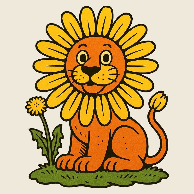 Sonnenblumenmähnenlöwe