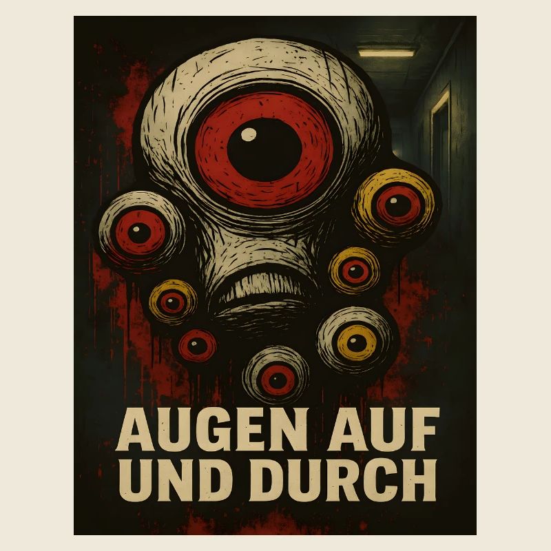 Regarde les monstres et les regarde à travers