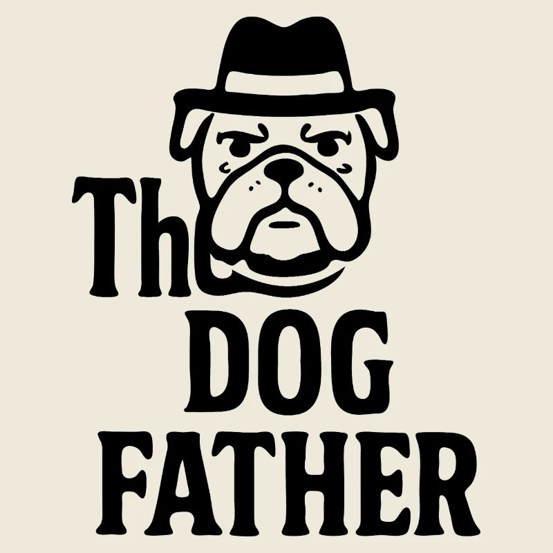 Das Maskottchen-Maskottchen-Design des Hundevaters Bulldoggenhuts