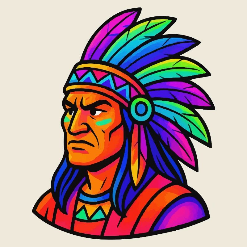 Häuptling Indianer Comic