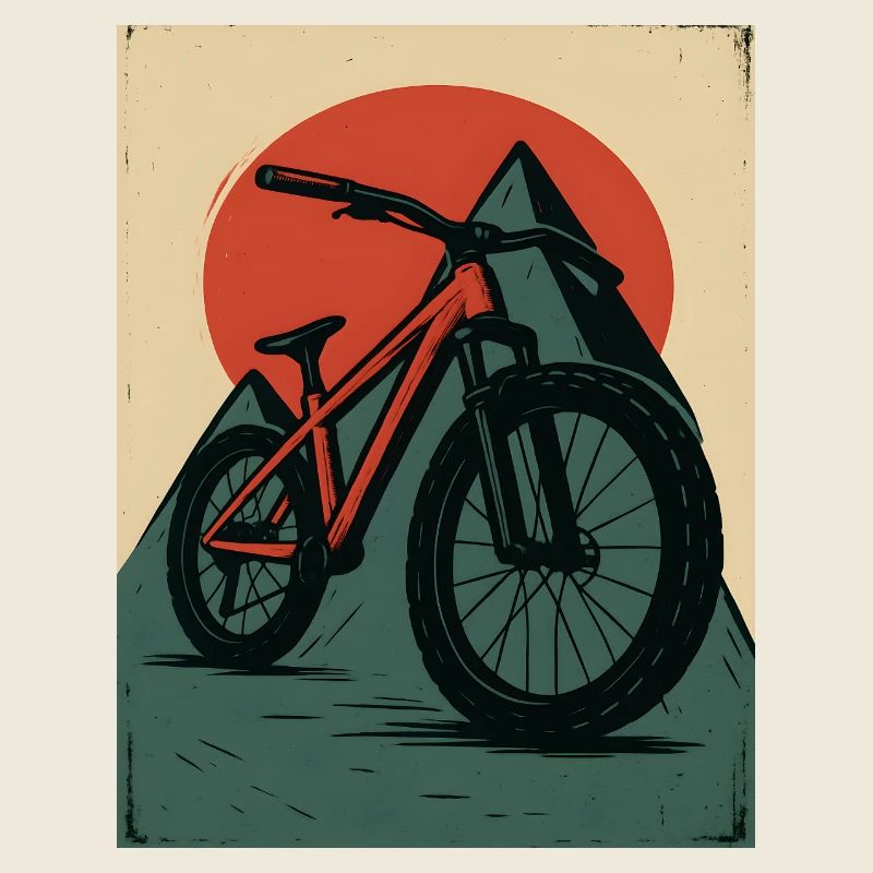 VTT avec soleils et pyramide