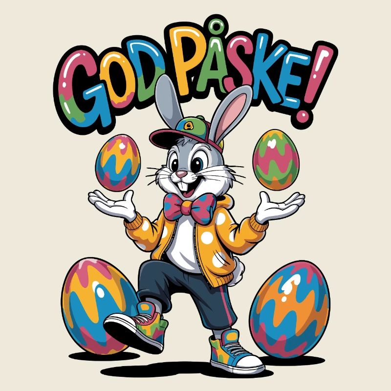 Lapin de Pâques dans un style coloré