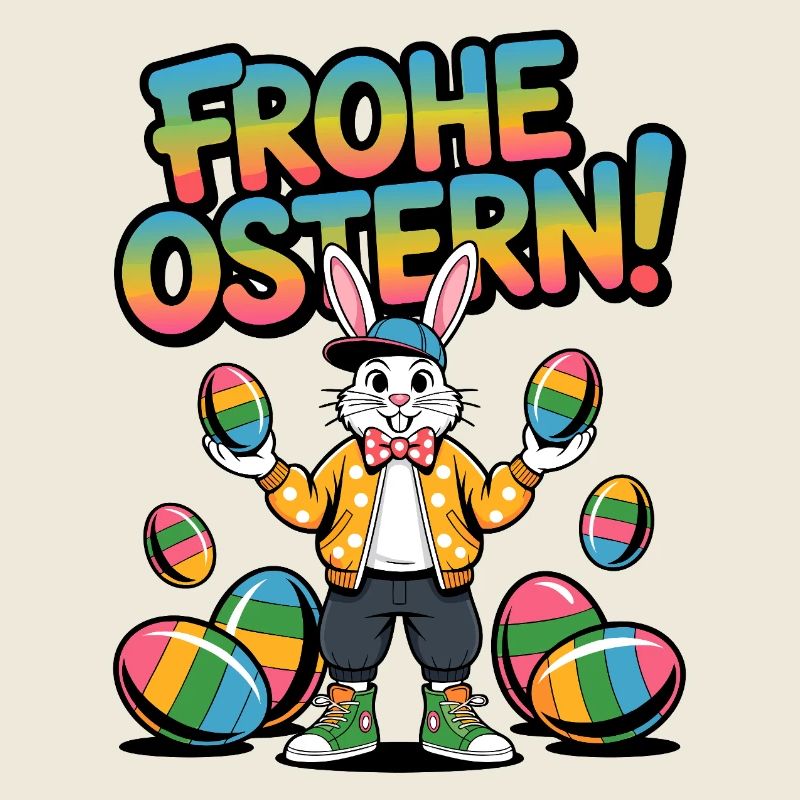 Joyeux Couleurs de Lapins de Pâques