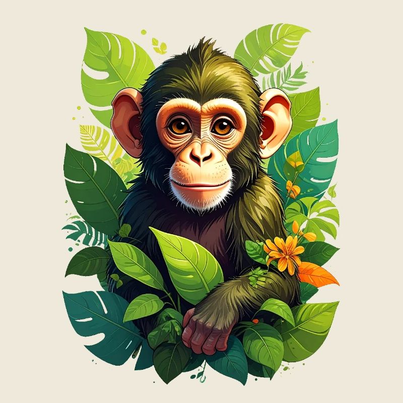 Ein Affe im Dschungel