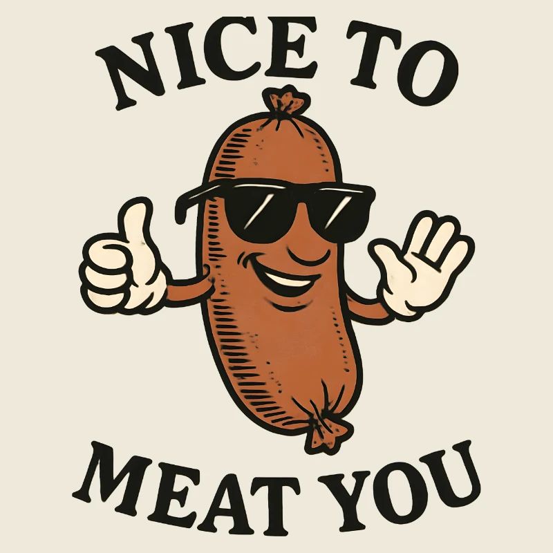 Gentil de te dévorer une saucisse de dessin animé